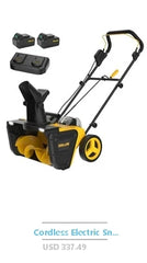 18-Inch 13.5-Amp Corded Electric Snow Blower Efficient Snow Removal Machine 700 lbs/min Comparable to Gas-Powered Thrower 30'