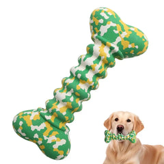 Dog Rubber Bone Chew Toys Funny Bite-resistant Bone-shaped Balls Dog Fetch Toy Interactive Fetch Throw Toys In Vibrant Colors