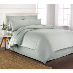 Queen Duvet Cover, 3 Piece Set, Genuine 100% Organic Viscose Derived from Bamboo, Luxuriously Soft and Cooling, 2 Pillowcases