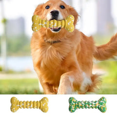Dog Rubber Bone Chew Toys Funny Bite-resistant Bone-shaped Balls Dog Fetch Toy Interactive Fetch Throw Toys In Vibrant Colors