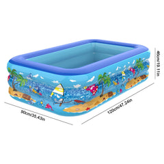 Inflatable Swimming Pool Large Family Pools 120cm Rectangle Framed Children Swimming Pool Summer Outdoor Kids Baby Bathtub Toys