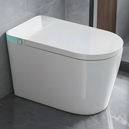Smart Toilet with Bidet Built In, Foot Sensor Operation, Elongated Tankless Toilet with Automatic Flush,Heated Bidet Seat