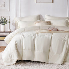 7 Piece Bed In A Bag Comforter Set Queen, Stylish solid geometry   Comforter And Sheet,Pillowcase Set, ideal gift