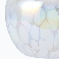 15" Blush Pink Hand-Blown Glass Table Lamp with Velvet Shade, Small Accent Lamp For Girls Bedroom Nightstand, Kitchen Counter