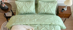 Maple&Stone California King Comforter Set, 7 Pieces Cal King Bed Set, Pinch Pleat Bed in a Bag Bedding Set with Comforter, Sheet