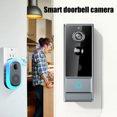 Wireless Smart Video Doorbell, WiFi home Security Camera, Two-way Audio, Night Vision, Battery,Home Burglar Alarm