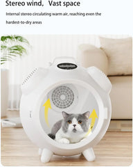 62L Large Capacity Automatic Pet Dryer Box - Smart Temperature Control, Ultra Quiet, Anti-Stress, 360° Efficient,