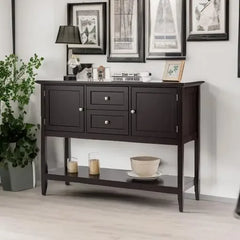 Buffet Sideboard, Wood Storage Cabinet, Console Table with Storage Shelf,2 Drawers and Cabinets, Living Room Kitchen Dining Room
