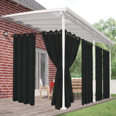 Outdoor Curtains for Patio Waterproof, 6 Panels Privacy Outsides Curtains for Cabana Porch Pergola, Sunlight & UV Blocking