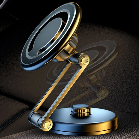 Magnetic Car Phone Holder Bracket Universal Foldable Mobile Phone Stand Bracket 360 Degree Rotating Lightweight Auto Accessories