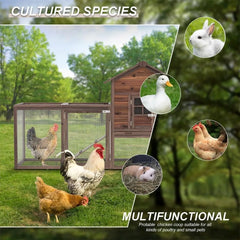 Large Wooden Chicken Coop, 160IN Outdoor Chicken Cages and Run with Nesting Boxes, Hen Run Poultry Pet House Rabbit Hutch
