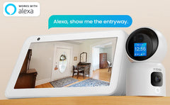 360° Smart Home Security Camera PTZ Auto Tracking Baby Monitor AI Panoramic HD Night Vision Indoor WiFi Surveillance Camera