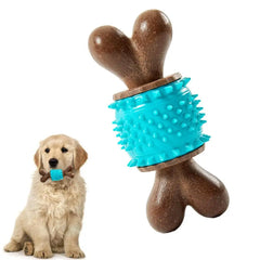 Spiky Bone Dog Toy Pet Teething Chew Toys Sturdy Toothbrush Stick Teeth Cleaning Brush Treat Dispensing Aggressive Chewers Tough