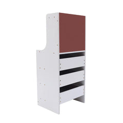 White Modern Style Nightstand Elegant Bedside Table Bedroom Furniture Cabinet With 3 Drawers