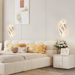 Wall Sconces, Spiral Modern LED Wall Sconce Lighting, 3000K Indoor Wall Light, Acrylic LED Wall Lamp for Bedroom, Bathroom, Livi