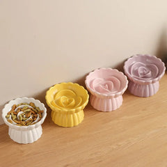Food Bowl Ceramic Elevated Cats Small Dogs Slow Feed Bowls Anti-choking Pet Eating Feeders Anti-gulping Puppy Supplies
