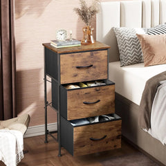 Fabric Nightstand Organizer Storage  for Bedroom Hallway Entryway Closet