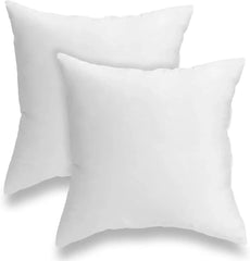 Foamily Throw Pillow Insert 18 x 18 inch (Set of 2) Hypoallergenic 100% Virgin Fiber Bed, Sofa, Couch Decorative Indoor Pillows