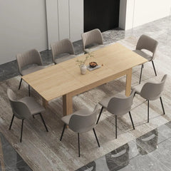 Modern Extendable Wooden Dining Table – Space-Saving Design for Gatherings & Small Kitchens