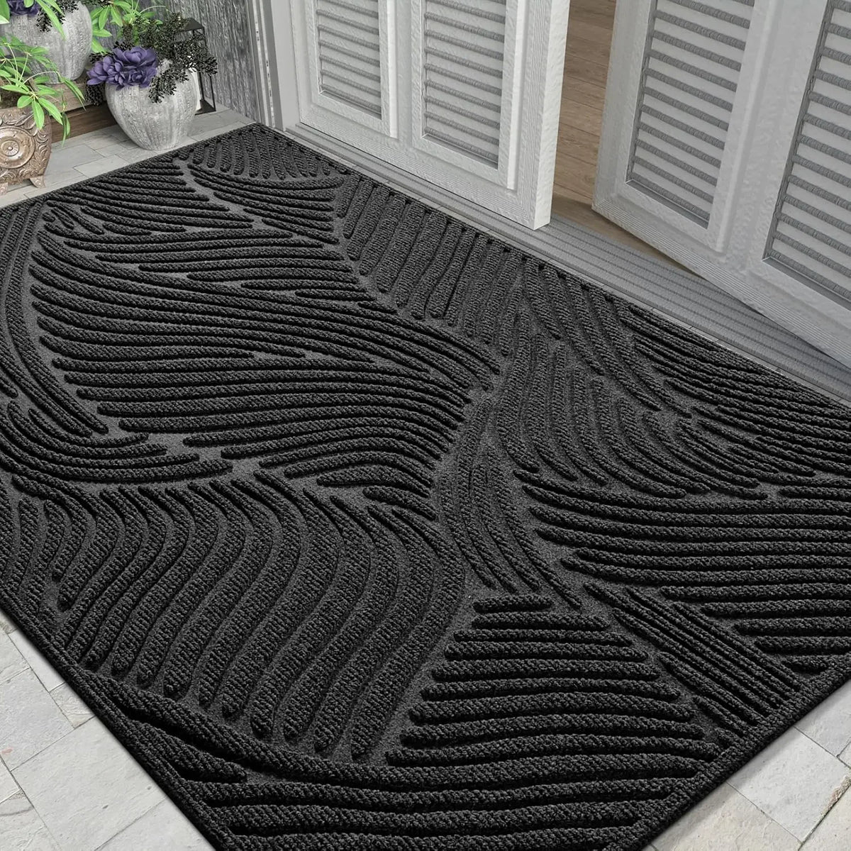 Front Door Mat Outdoor Entrance, Large Heavy Duty 47 X 32 Inch Waterproof Patio Guard Doormat, Non-Slip Stain and Fade