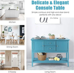 Buffet Sideboard, Wood Storage Cabinet, Console Table with Storage Shelf,2 Drawers and Cabinets, Living Room Kitchen Dining Room