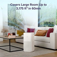 Large Room Air Purifier WiFi PM2.5 Monitor HEPA Sleep Mode 3-in-1 Filter Smoke Pet Allergies Up to 3175 Sq. Ft Smart Technology