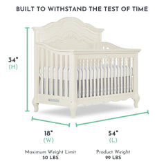 Features 3 Mattress Height Settings, Sturdy And Spacious Baby Crib
