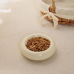 6.1 Inch Cat Bowl, 7 Ounces Ceramic Cat Food Bowl, Relieve Whisker Fatigue Cat Bowl, Anti-Vomiting, Protect Spine