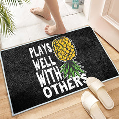 Cartoon Pineapple Pattern Entrance Doormat Comfortable Non-slip Bathroom Floor Mats Home Decor Kitchen Rugs Welcome Door Mat