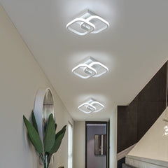 Modern LED Ceiling Lamp White Acrylic Chandelier Fixture Nordic Aluminum Lights Living Dining Room Lustre Hall Decor Plafon