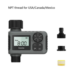 INSOMA Automatic Water Timer Intelligent Irrigation Watering System Sprinkler Timer Garden Programmer Equipment LCD Display IPX5