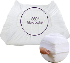 Mattress Pad Pillow Top Quilted Fitted Mattress Cover Mattress Protector Stretches Up 8-21" Deep Pocket Breathable & Cooling