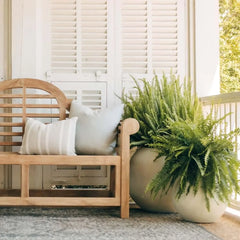 16" D Ceramic Indoor Outdoor Round Sphere Planter, Satin Ivory, Home Décor Evergreen Weather Resistant Modern Planter Pot
