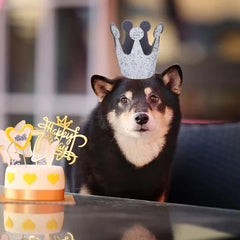 Pet Hat Dog Birthday Crown Cat Birthday Party Dress Up Crown Hat Dog Pumpkin Hat Sequin Headwear Cap Hat Festival Pet Supplies