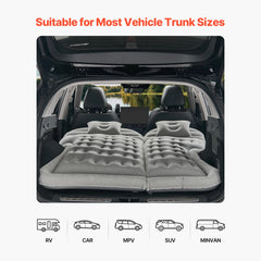 SucceBuy Car Air Mattress, Inflatable Car Camping Mattress, Flocking Thickened Travel Beds with Air Pump Fits Most SUV MPV Sedan