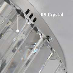 Modern Big Crystal Ceiling Lamp LED Light Circle Chandelier Lustre Indoor Bedroom RC Dimmable Fixtures Living Room Hotel Decor