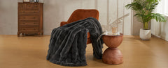 JELLYMONI Faux Fur Throw Blanket, Throw Blanket for Couch, Fuzzy Cozy Plush Bubble Bed Throw Blanket, Thick and Warm Blanket