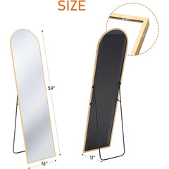 Arched Full Length Mirror 59"x16" Full Body Floor Mirror Standing Hanging or Leaning Wall
