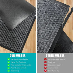 Front Door Mat Heavy Duty Indoor Outdoor Door Mat Non-Slip Backing Doormat for Entryway Stain and Fade Resistant Commercial