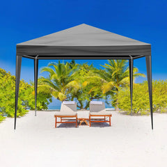 10x10 Waterproof Gazebo Canopy Tent for Outdoor Parties, Weddings & BBQ - Black Patio Shelter