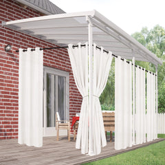 Outdoor Curtains for Patio Waterproof, 6 Panels Privacy Outsides Curtains for Cabana Porch Pergola, Sunlight & UV Blocking