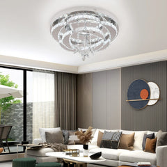 Luxury K9 Crystal Chandelier Modern Ceiling Lamp Led Living Dining Room Decor Pendant Light Dimmable Lustre Home Decor Fixture