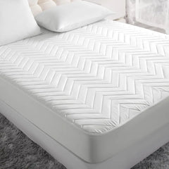 Waterproof Mattress Protector, Quilted Twin Fitted Mattress Cover with 15" Deep Pocket- Machine Washable