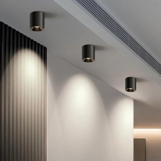 Modern Led Flush Mount Cob 20W 4000K Cylinder Ceiling Lights, Dimmable Hallway & Living Room Bedroom Kitchen 3 Pack
