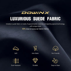Dowinx Gaming Chair with Massage Lumbar Support, Suede Fabric Ergonomic Computer Chair with Footrest for Adults