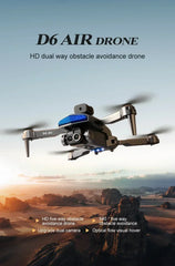 2025 D6 Mini Drone 4k Profesional 8K HD Camera Obstacle Avoidance Aerial Photography Brushless Foldable Quadcopter Gifts Toys