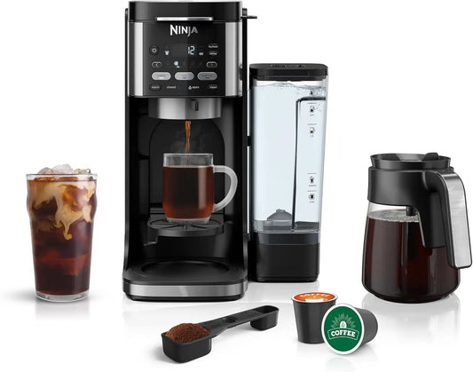 Coffee Machine, Hot and Iced Coffee Maker Compatible with K-Cup Pods, 12 Cup Single Serve Coffee Maker with Paper Filter, CFP101