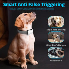 Bark Collar For Large Dog Anti Barking Training Collar IP67 Waterproof Rechargeable Anti Bark Collars With 7 Adjustable