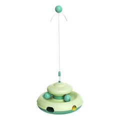 Cat Ball Track Toy Automatic Kitten Toy No Batteries Needed Mental Stimulation Exciting Pet Supplies Wand Track Hole Seeking