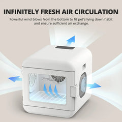 Pet Hair Dryer Ultra Quiet 6L Capacity Intelligent Control Adjustable Temperature Time 360 Degree Warm Wind for Cats Small Dogs